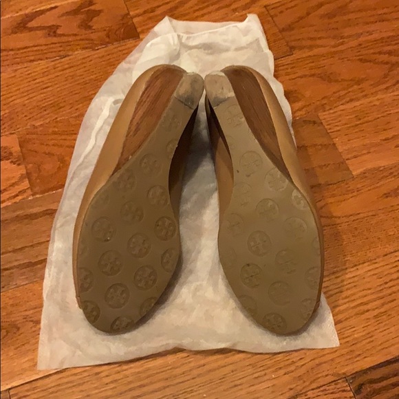 Tory Burch Peep Toe Wedge Heels - Picture 3 of 7